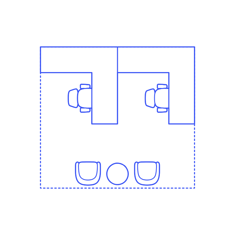Layouts Private Offices Shared L Shape Wall Guest Outline Svg Vector Free Vectors